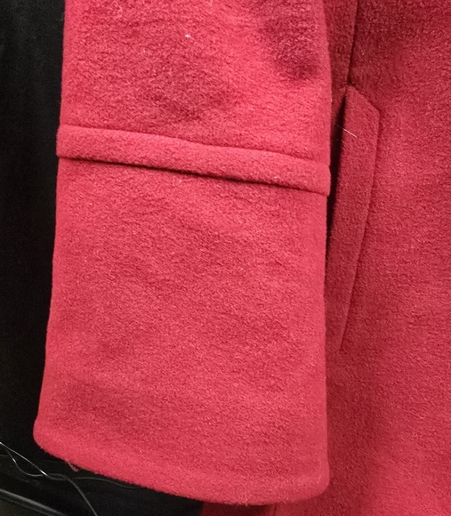 London Fog Women's Red Wool Coat Size XL 80% Wool Coat Classic Button-Down - Picture 2 of 8